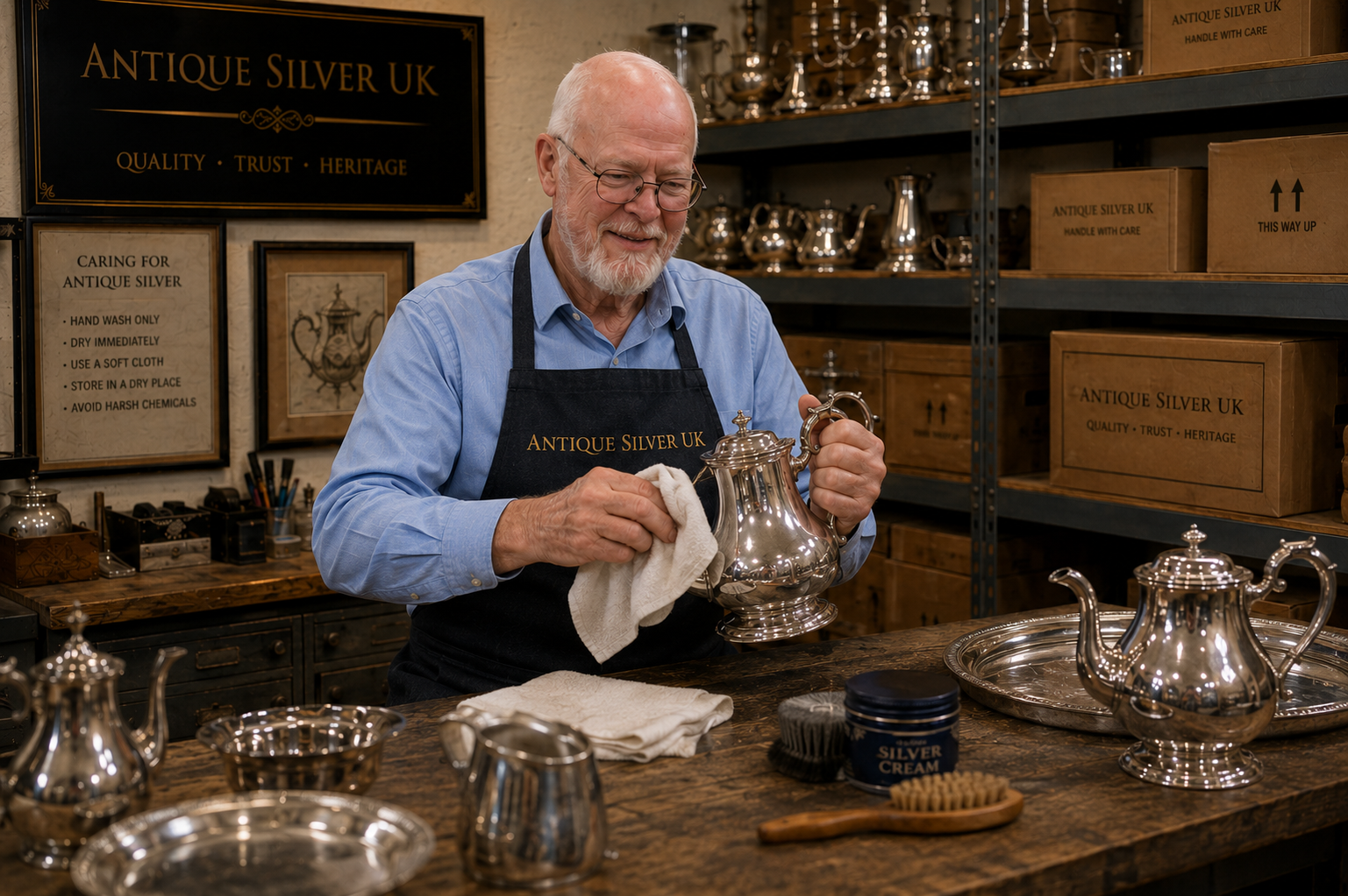Antique Silver Cleaning