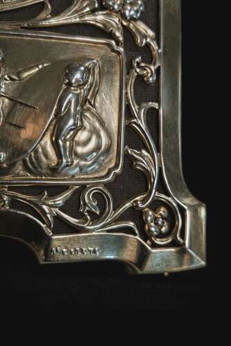 Asprey & William Comyns Antique Silver Travel Mantel Watch Clock Stand 1903