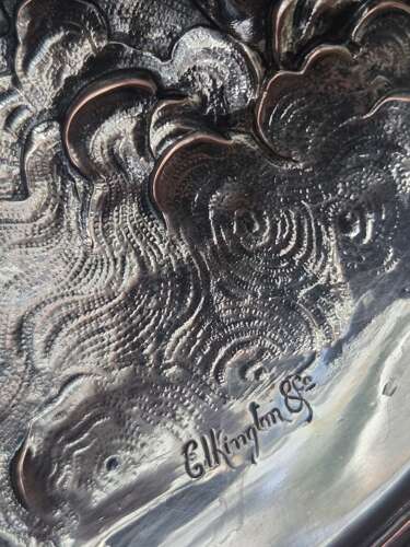 Antique Silver Plate Repoussé Charger by Elkington and Co. 1868