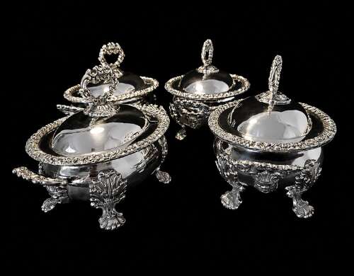 C1780 Georgian Silver Plated 4 Matching Tureens