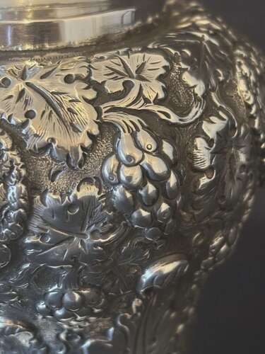 Antique Sterling Silver Caster, Wakely & Wheeler, London 1908, 24cm Tall