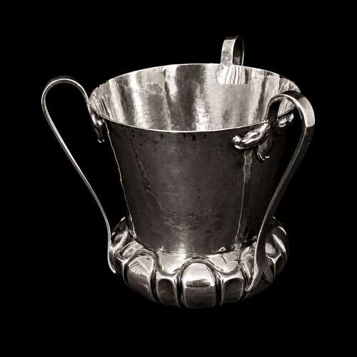 Antique Sterling Silver Arts and Crafts Tyg – London 1902, Moss Morris