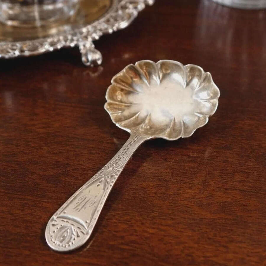 Georgian Silver Tea Caddy Spoon London 1803