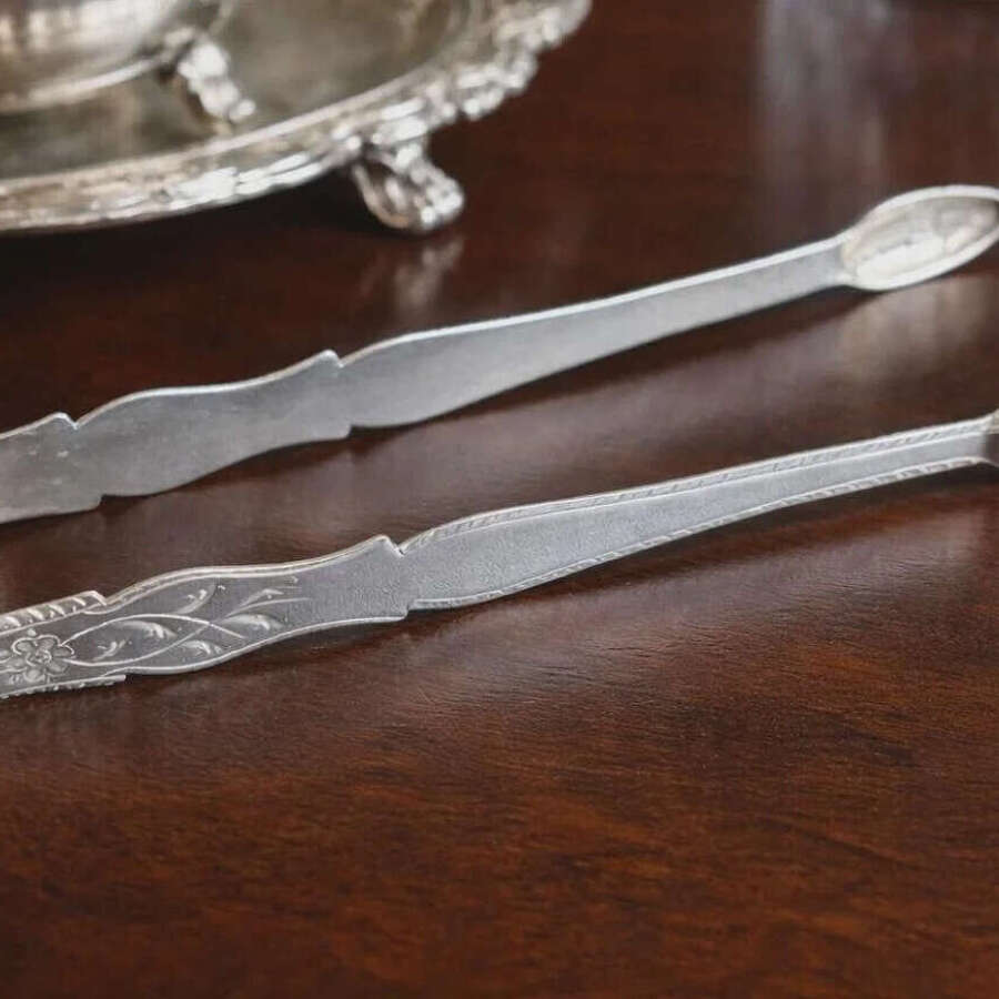 Georgian Sugar Bows Tongs Solid Silver C1780 Thomas Wallis I