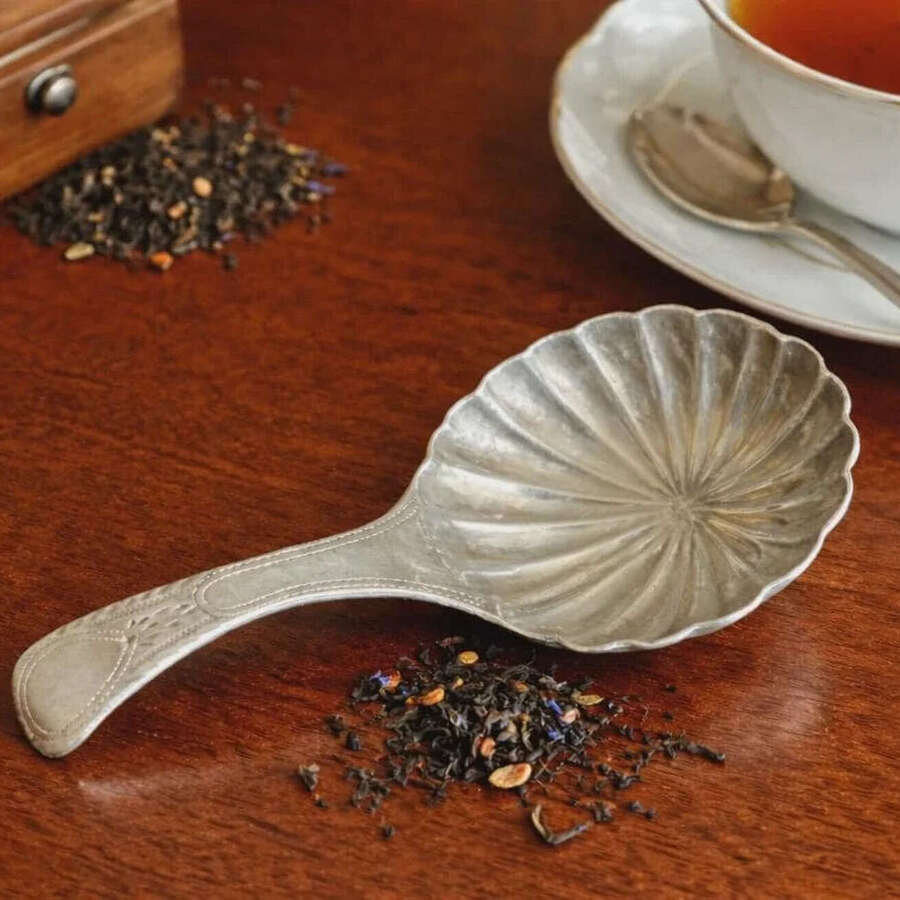 Georgian Silver Tea Caddy Spoon 1800 Thomas Wilmore