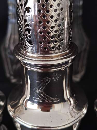 George II Antique Silver Warwick Cruet 1744