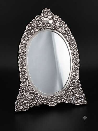 Vintage Dressing Table Solid Silver Mirror