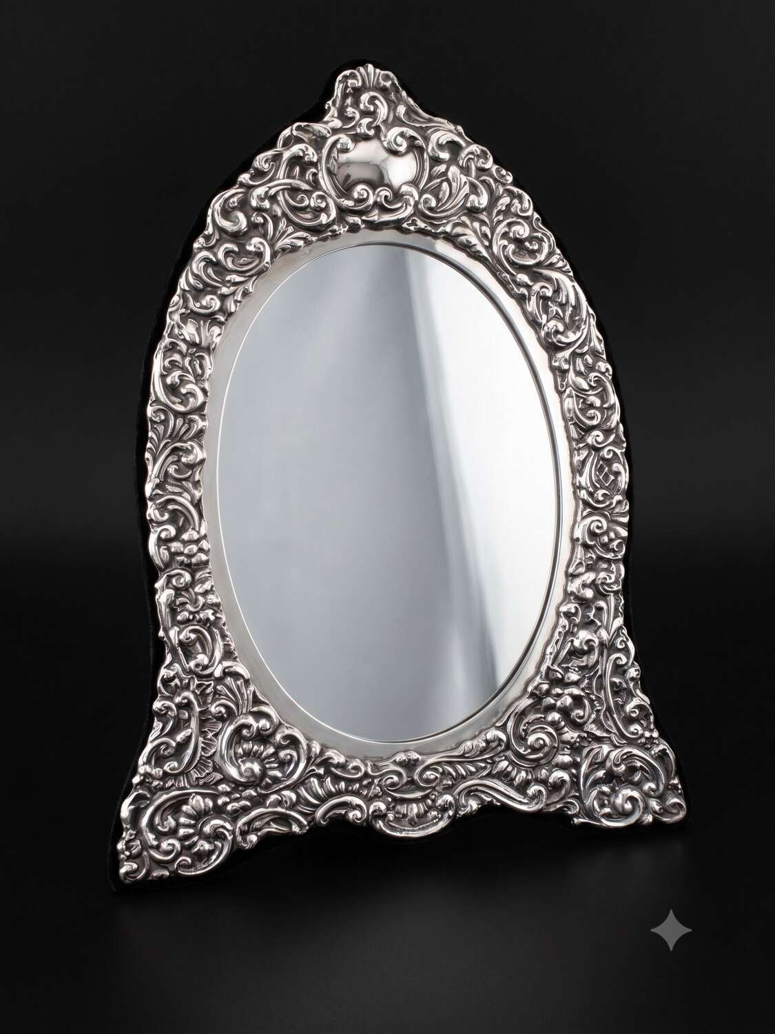 Vintage Dressing Table Solid Silver Mirror