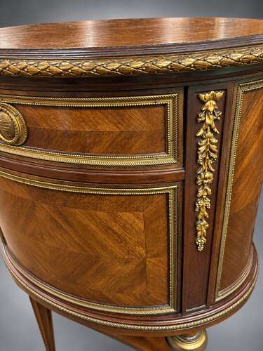 Antique French Oval Cabinet