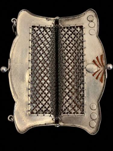 Antique Silver Mesh Evening Purse – Art Deco