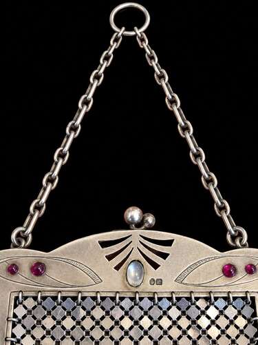 Antique Silver Mesh Evening Purse – Art Deco